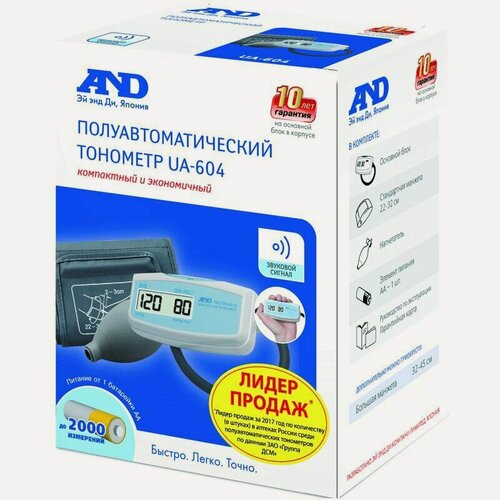 Изображение товара Тонометр A&D полуавтоматический (UA-604)