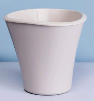 фото Горшок для цветов Plast avenue / Пласт авеню лагуна с дренажной вставкой пластик льняной диаметр 13см объем 0.6л