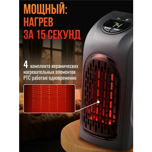 Тепловентилятор Обогреватель Керамический настенный портативный с Пультом ДУ 2200₽