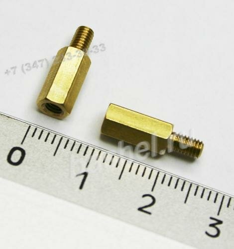 PCHSN-10, Стойка для печатных плат, RUICHI, шестигранная, 10 мм, М3, латунь