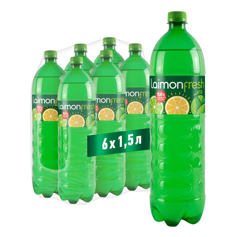 Напиток Laimon Fresh макс, среднегазированный, ПЭТ, 1,5, л 6 шт/уп