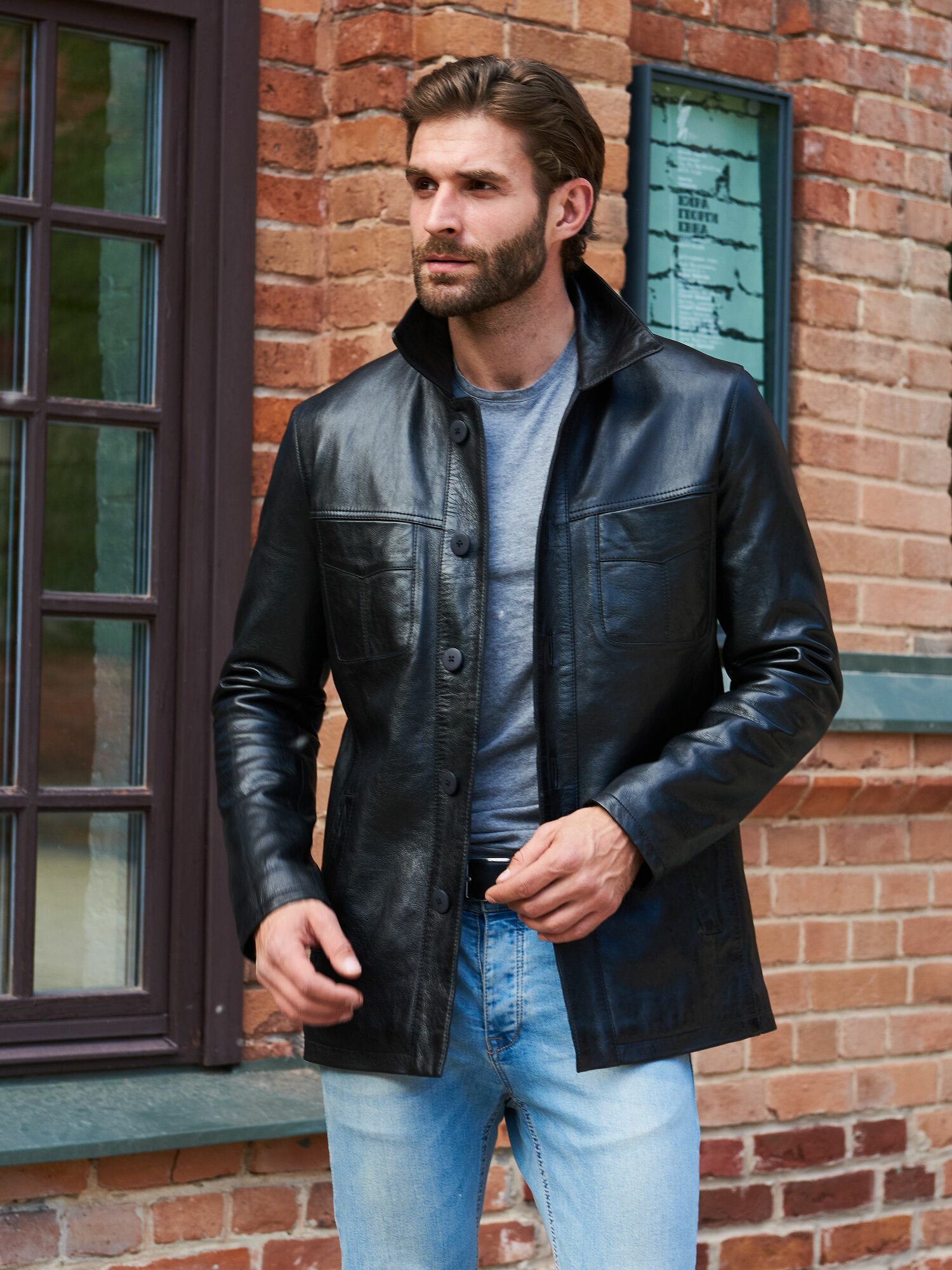 Куртка кожаная