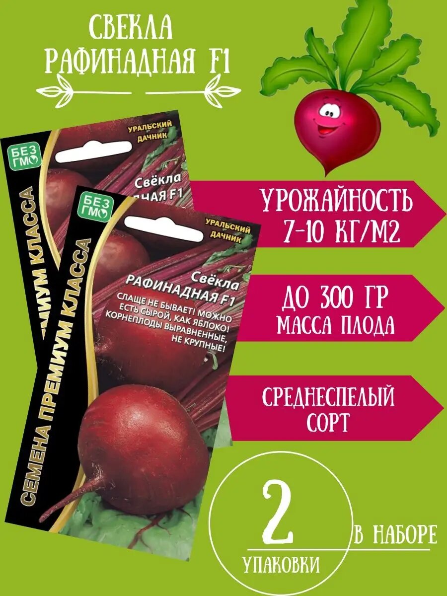 Свёкла Рафинадная F1 2г 2 упаковки