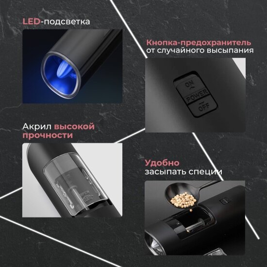 Электрическая мельница для специй Xiaomi Circle Joy (CJ-EG04) черная — фото 1