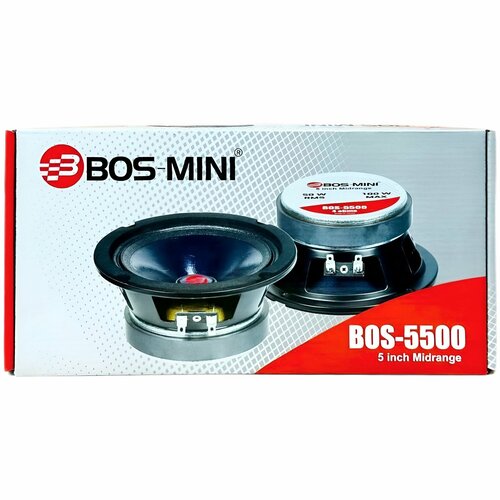 Среднечастотные автомобильные динамики BOS-MINI BOS-5500, 100Вт, 5