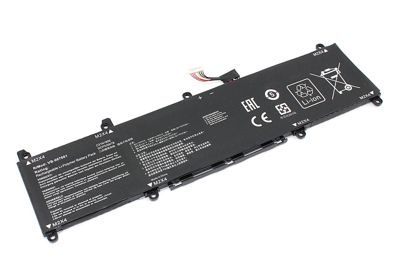 Аккумулятор OEM (совместимый с C31N1806, C31PIJ1) для ноутбука Asus VivoBook S13 S330FN 11.4V 3600mAh черный
