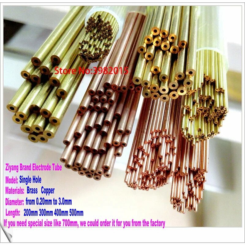 Латунный медный сверлильный электрод 400 мм для WEDM, brass 0.6mm 200pcs