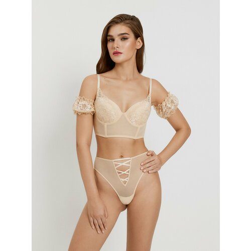 фото Бюстгальтер infinity lingerie, размер 80c, золотистый