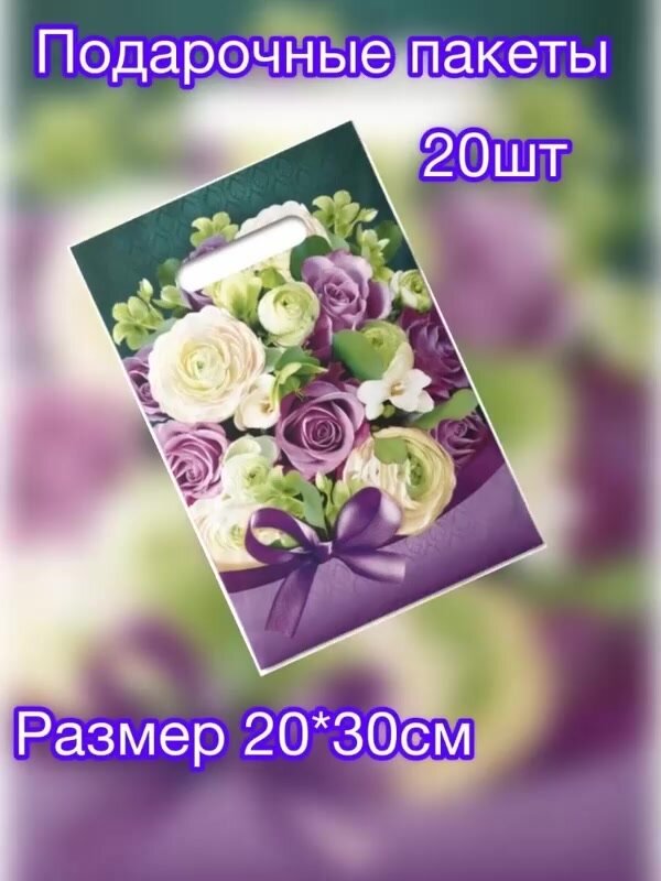 Пакет подарочный Барбара 20шт 20*30см — фото 1