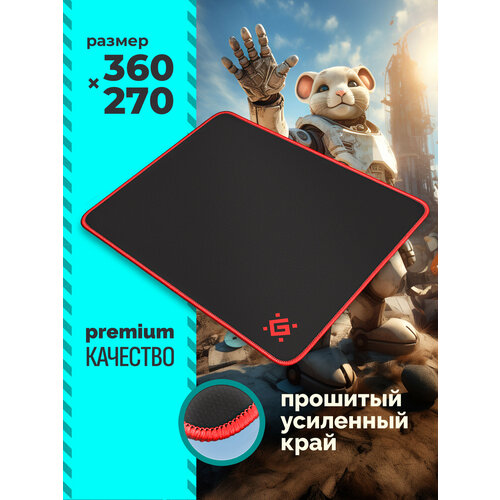 фото Коврик defender black m (50560), черный / красный, коробка