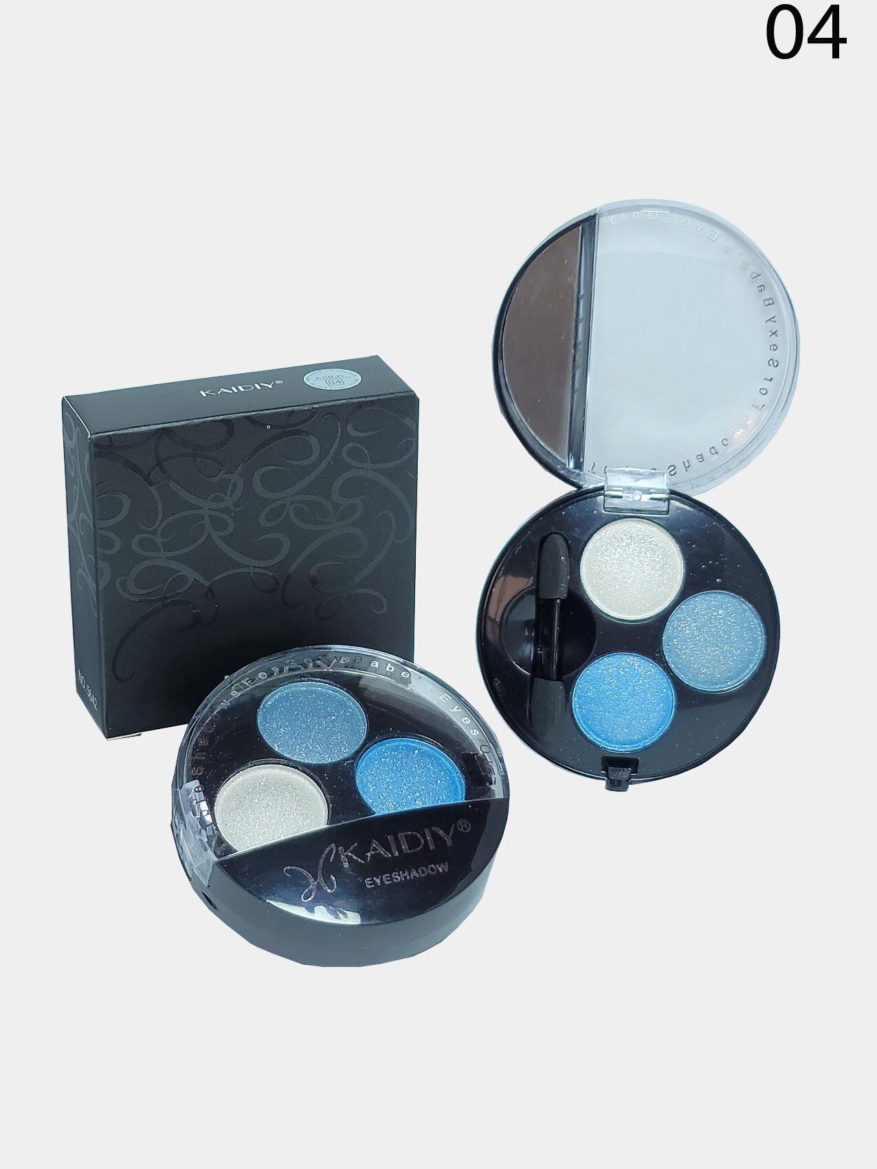 Палетка теней Savdo belgisi KAIDIY №2, 3 оттенка, гипоаллергенная, с аппликатором — фото 1