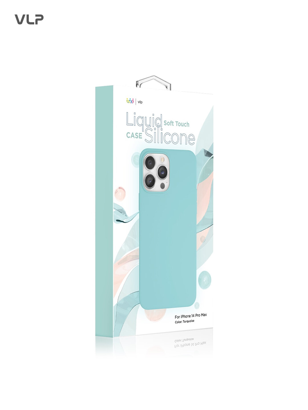 Чехол VLP Silicone Case, для iPhone 14 ProMax, силикон, бирюзовый — фото 1