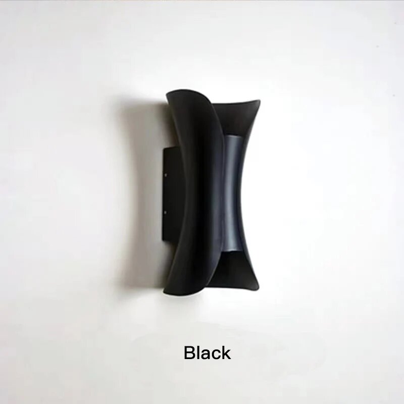 Светодиодная настенная лампа наружный водонепроницаемый настенный светильник для сада комнатного коридора спальни гостиной алюминиевое декоративное освещение 6 Вт/10 Вт фонарик IP65 Small 6W Black Черный