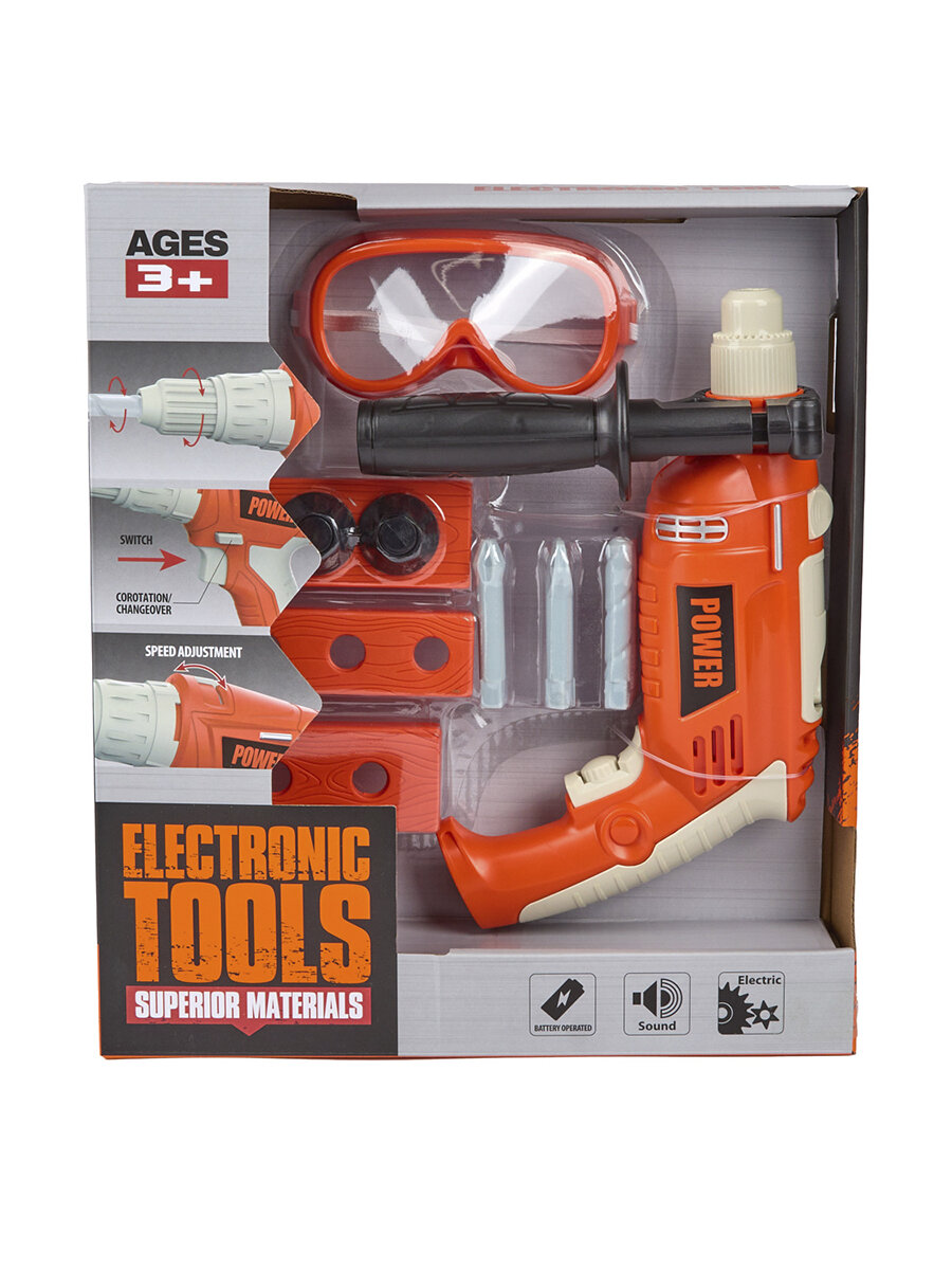 Детский набор инструментов "Маленький мастер" с дрелью развивающий — фото 1