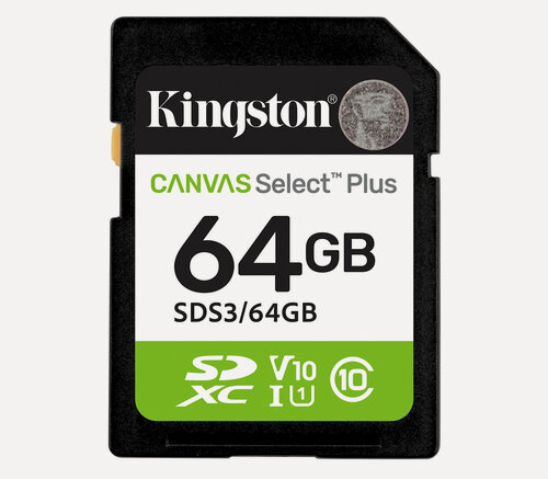 Изображение товара Карта памяти Kingston SDXC 64GB Kingston Select Plus Gen3 UHS-I, U1 / V10