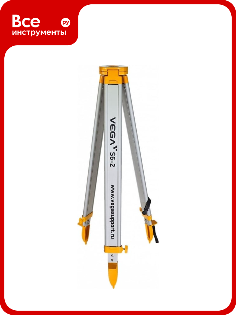 Штатив S6-2 алюминиевый плоская головка VEGA 1834010132