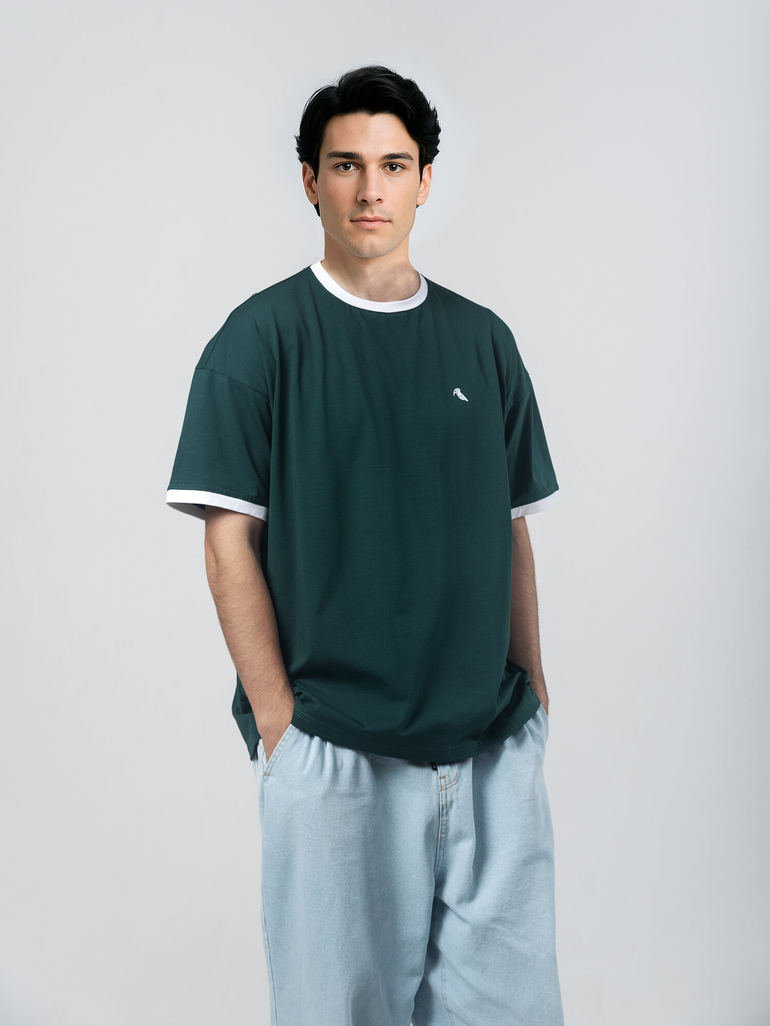 Футболка Alexander & Barri Коллекция Осень-Зима 2026, 1 шт., размер 48-50, зеленый