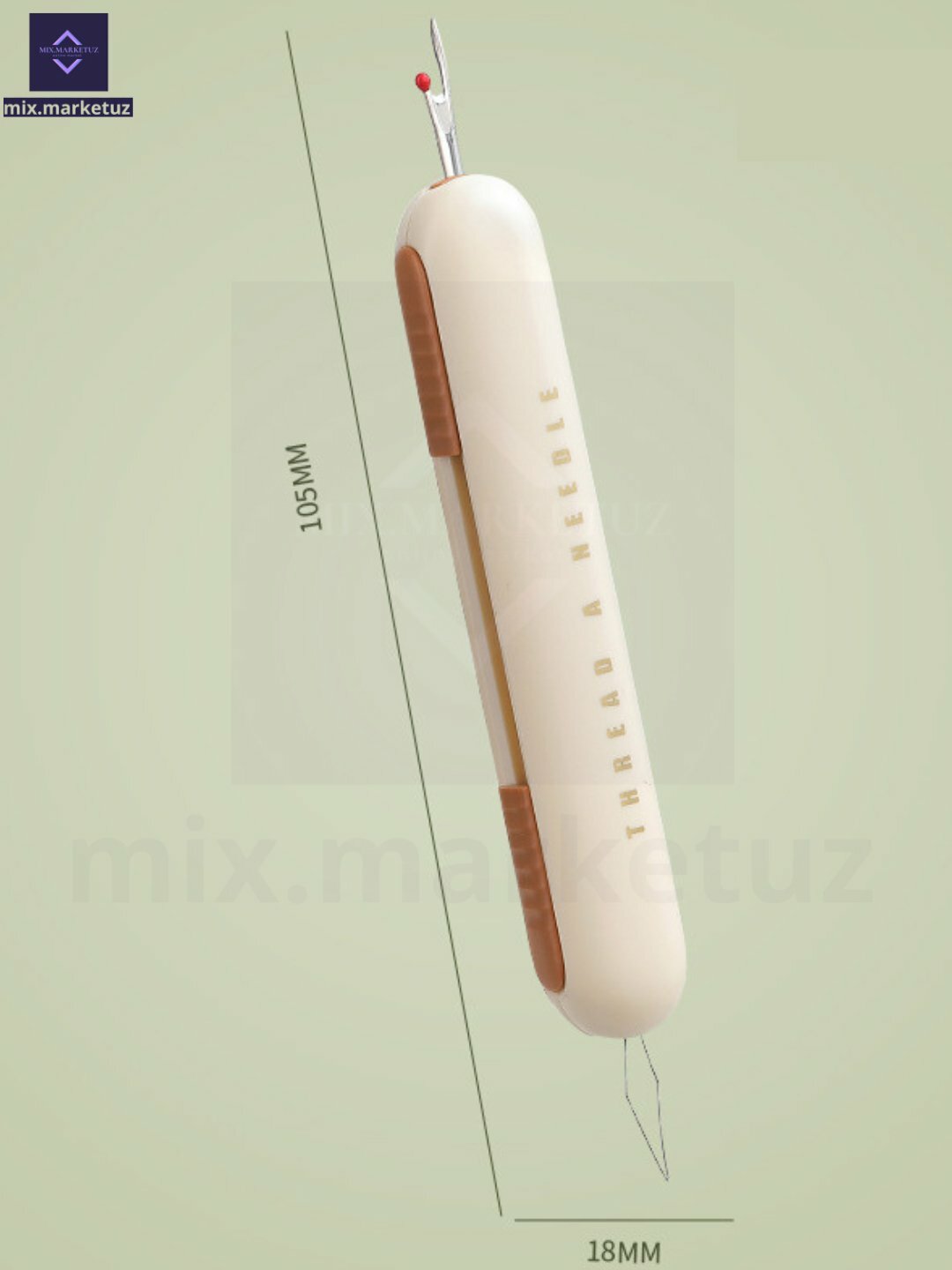 Нитевдеватель, 2 в 1. вспарыватель швов, удобен, компактный, безопастный - Коралловый меланж