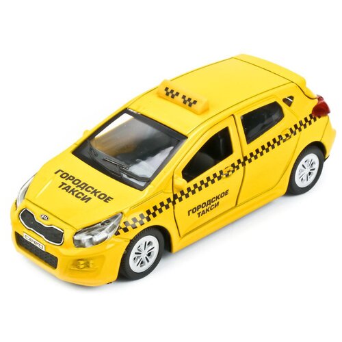 Легковой автомобиль ТЕХНОПАРК Kia Ceed Такси (CEED-TAXI) 1:32, 12 см, желтый технопарк машина металлическая kia ceed 12 см открываются двери инерционная цвет серый