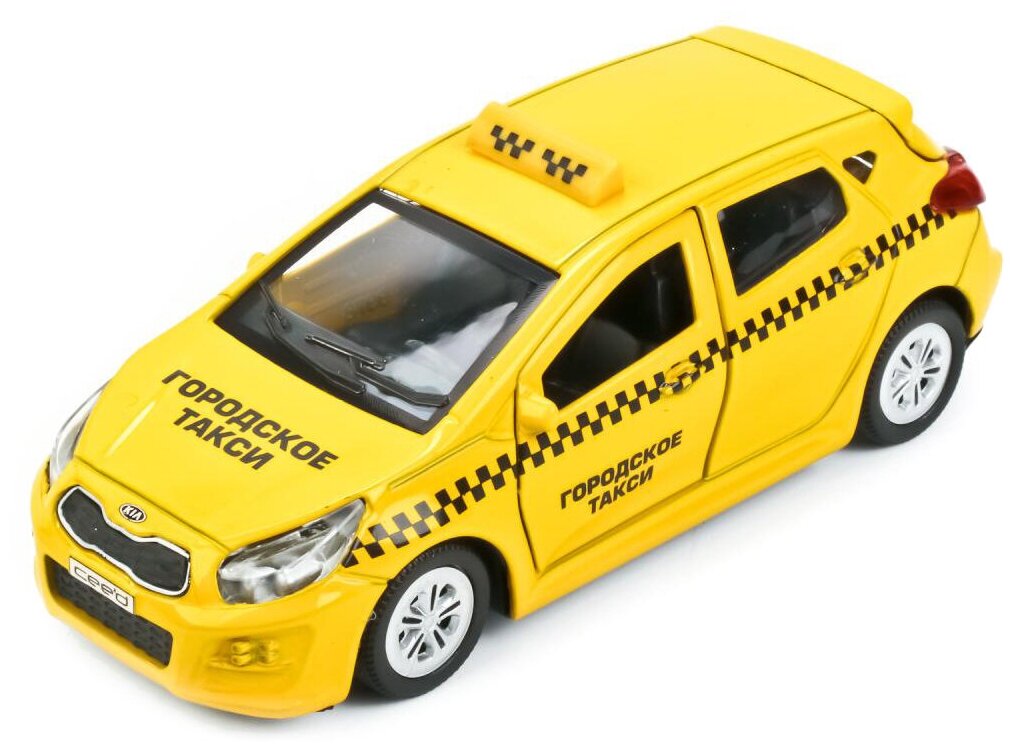 Легковой автомобиль ТЕХНОПАРК Kia Ceed Такси (CEED-TAXI) 1:32, 12 см, желтый