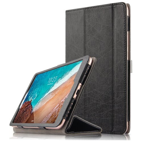 фото Чехол-футляр-книжка mypads для xiaomi mi pad 4 plus с трансформацией в мульти-подставку черный кожаный
