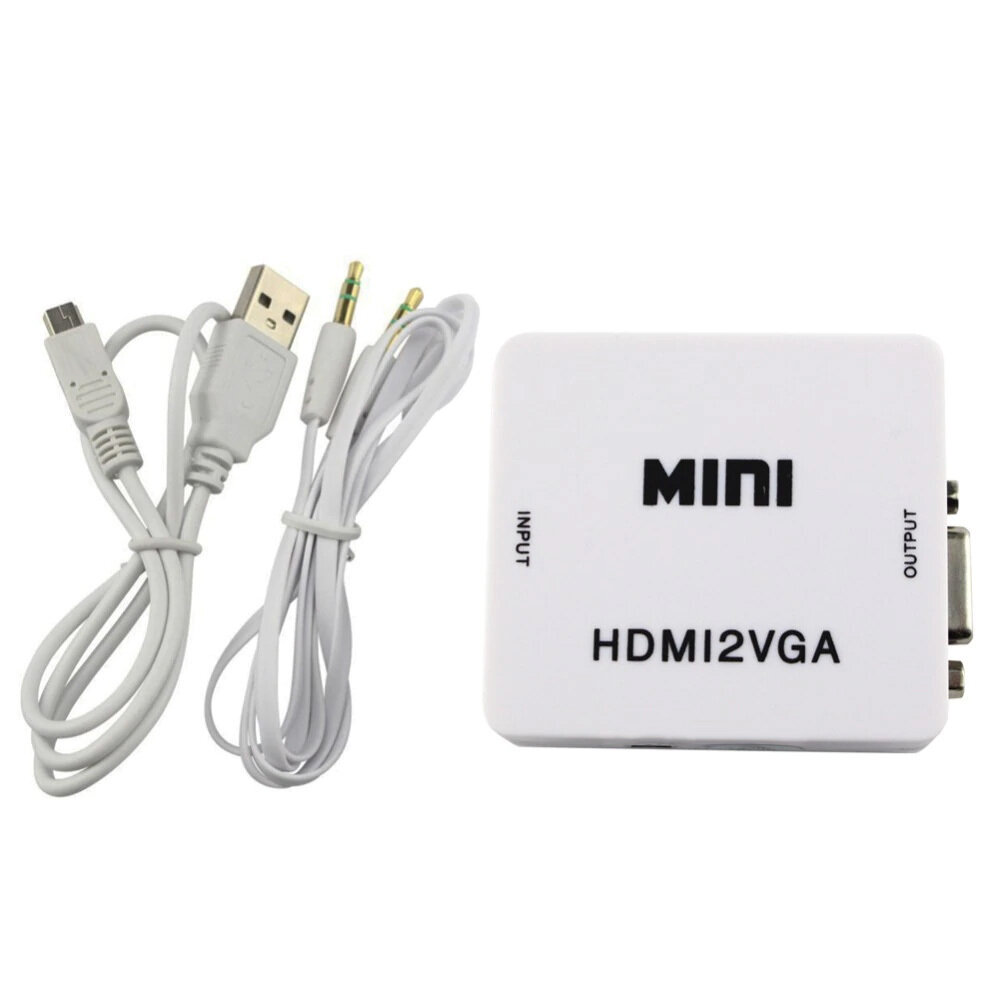 MELT Конвертер Mini с HDMI на VGA 1080p (белый)