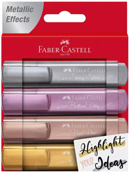 Faber-Castell Набор текстовыделителей Textliner 46 Metallic, 4 шт.