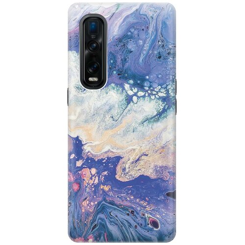 фото Cиликоновый чехол на oppo find x2 pro / оппо файнд х2 про с принтом "фиолетовый мрамор" gosso