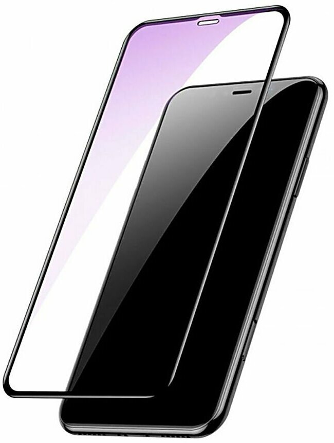 Защитное стекло Baseus (SGAPIPH65-HE01) для iPhone Xs Max (Black) - фото №7
