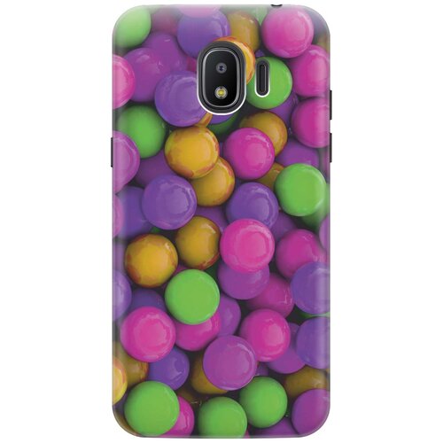 фото Cиликоновый чехол на samsung galaxy j2 (2018) / самсунг джей 2 2018 с принтом "разноцветные драже" gosso