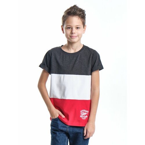 футболка puma для мальчиков размер 116 серый Футболка Mini Maxi, размер 116, мультиколор