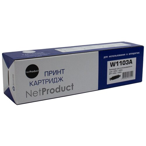 Картридж NetProduct N-W1103A, 2500 стр, черный картридж netproduct n 106r01601 2500 стр синий