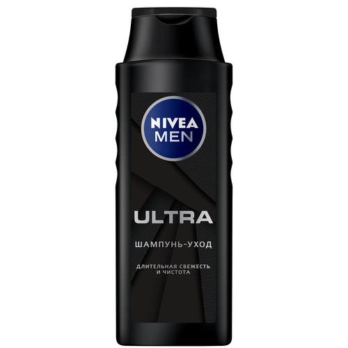 NIVEA шампунь-уход Men Ultra Длительная свежесть и чистота, 400 мл