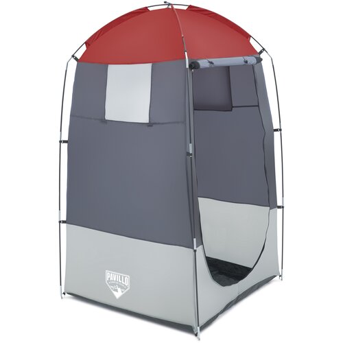 фото Тент кемпинговый bestway палатка-кабинка 68002, серый/красный