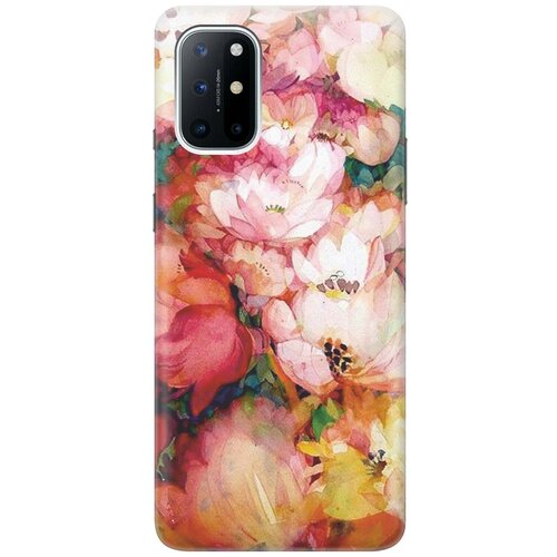 фото Cиликоновый чехол на oneplus 8t / ванплюс 8т с принтом "яркие цветы" gosso