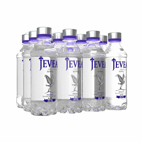 Вода минеральная Jevea / Живея газированная, ПЭТ 0.33 л (12 штук)