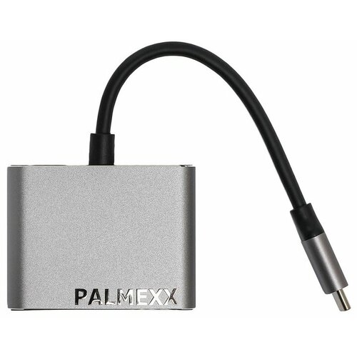 Адаптер-переходник PALMEXX 4 в 1 USB-C (Type-c) to 2*HDMI+USB3.0+USBC хаб palmexx usb c to hdmi 3 usb3 0 hub 076