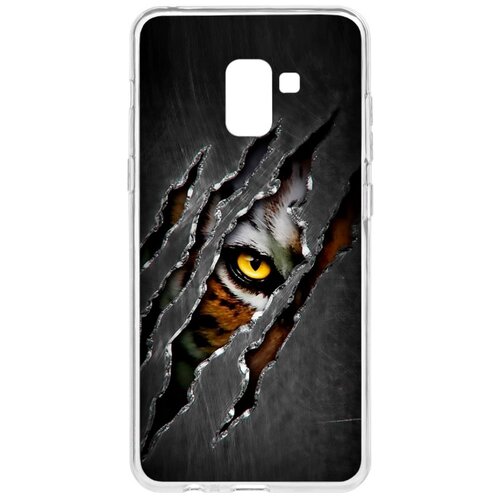 фото Чехол на samsung galaxy a8+ 2018 (a730) kruche printтигриный глаз