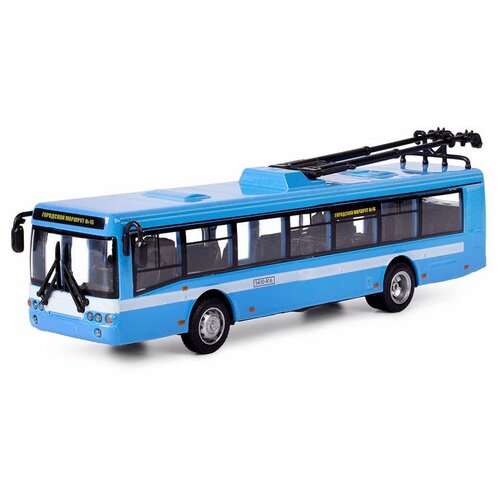 Троллейбус Play Smart ЛиАЗ 5292 (6407) 1:72, 17 см, синий/белый