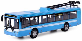 Троллейбус Play Smart ЛиАЗ 5292 (6407) 1:72, 16.5 см, синий/белый