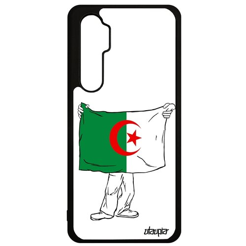 фото Чехол на телефон mi note 10 lite, "флаг алжира с руками" страна туризм utaupia