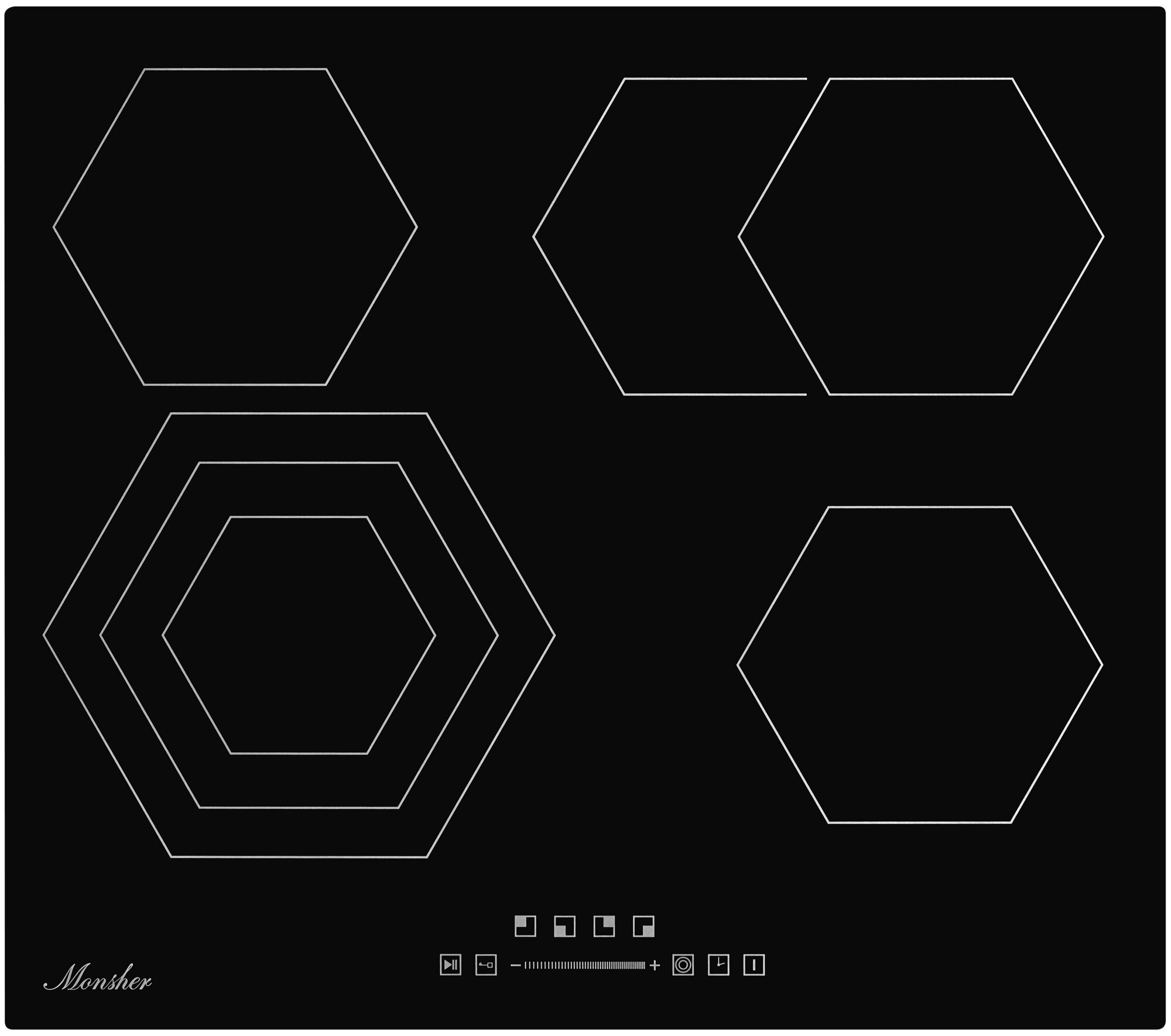 Электрическая варочная панель MONSHER MHE 6019, чёрный
