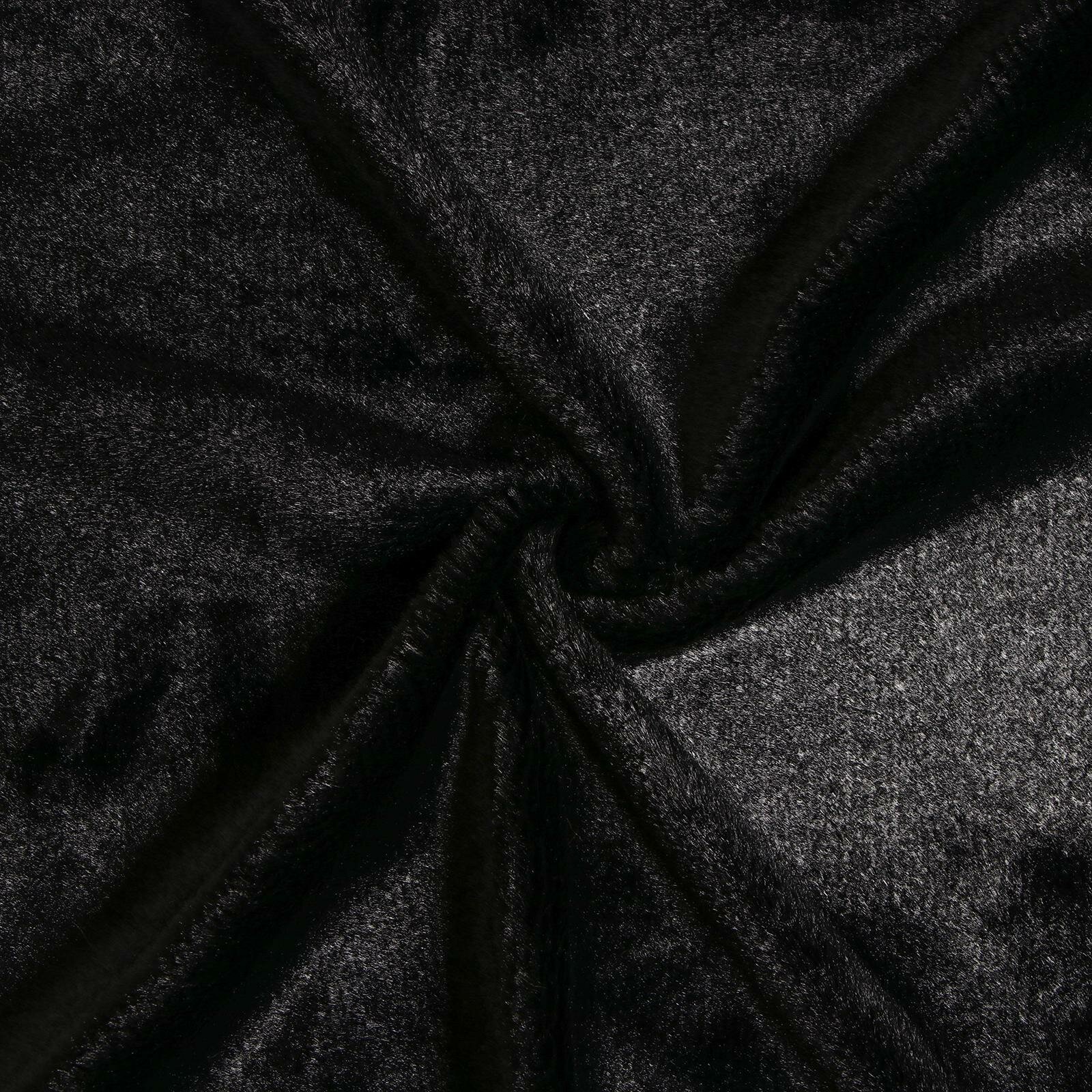 Лоскут для рукоделия, 50 x 50 cм, мех, цвет чёрный