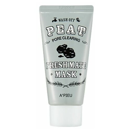 Маска для лица `A`PIEU` FRESH MATE MASK очищающая с экстрактом торфа и древесным углем 50 мл