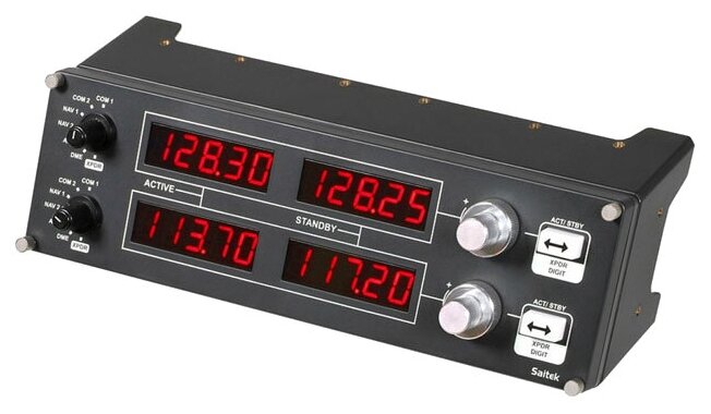 Геймпад Logitech G Saitek Pro Flight Radio Panel черный USB виброотдача