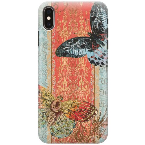 фото Re:paчехол - накладка artcolor для apple iphone xs max с принтом "две бабочки"