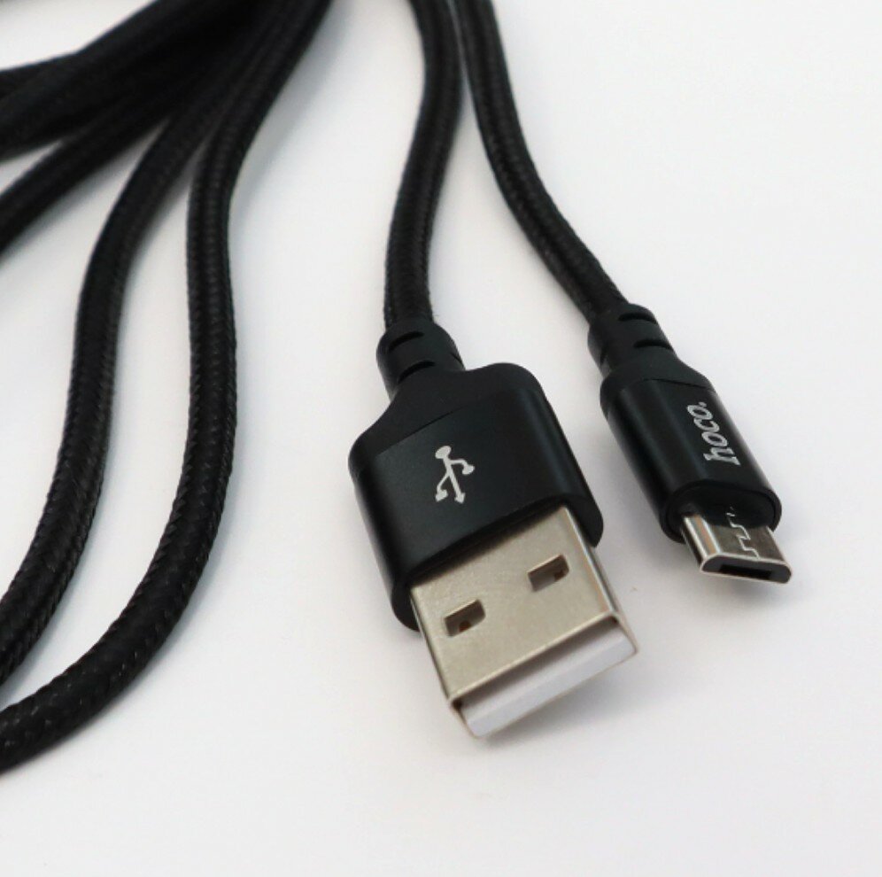 Кабель Hoco X14 Times speed USB - microUSB, 2 м, 1 шт, черный