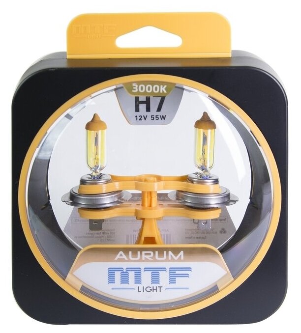 Лампа автомобильная ксеноновая MTF Light AURUM HAU1207 H7 12V 55W PX26d 2 шт - фотография № 2