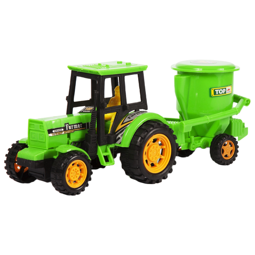 Трактор Handers с прицепом: очистная машина (HAC1608-103), 25.5 см, зеленый/черный трактор handers с прицепом очистная машина hac1608 103 25 5 см зеленый черный