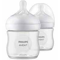 Бутылочка из полипропилена с силиконовой соской медленный поток 0 мес. Natural Response Philips Avent 125мл 2шт (SCY900/02)